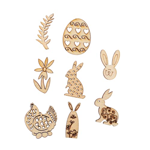 Operitacx 1 Satz Lackierte Holzspäne Herstellung Unbemalte Eierausschnitte Ostern Tischdekoration Diy Ostern Dekoration Das Etikett Ostern Diy Holzornamente Osterparty Diy 50 Stück von Operitacx