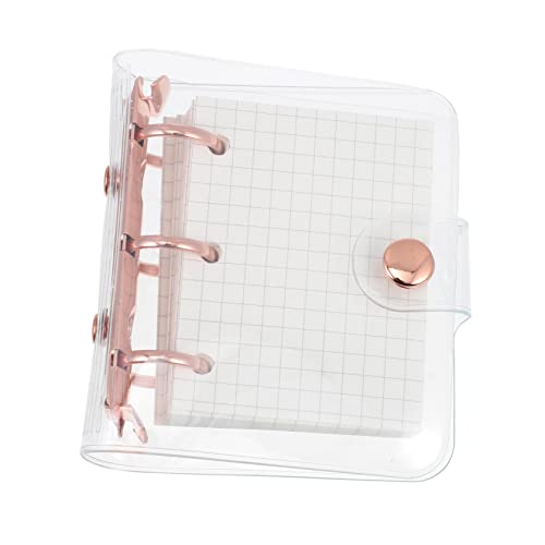 Operitacx 1 Satz Mini Handbuch Ring Notizbuch Set mit Blättern und Aufbewahrungstaschen Rosa Gold für Kreative Tagebuchgestaltung Bürobedarf und Notizen Unterwegs von Operitacx