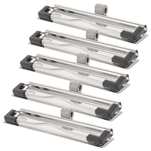 Operitacx 1 Satz Montierbare Klemmbrett Clips Mit Stiftablage Metallclip Für Dokumente Für Büro Schule Und Aufbewahrung Von Unterlagen 5 Stück von Operitacx