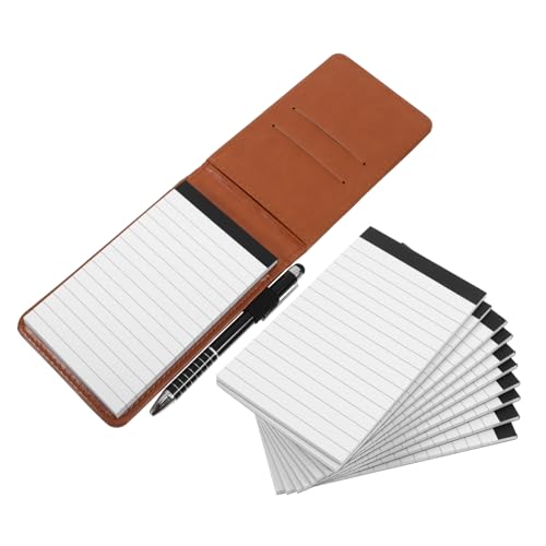Operitacx 1 Satz Notizbuch mit Stift Teiliges Notizbuch aus PU Leder und Tragbar für Geschäftsnotizen und Kreative Ideen mit Ersatzblättern und Stylishem Design von Operitacx