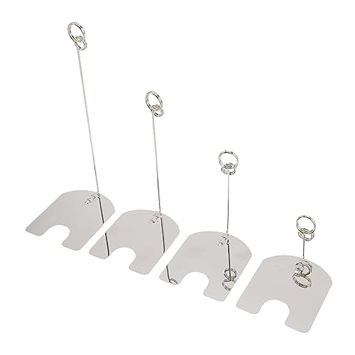 Operitacx 1 Satz Notizordner Gruß Bildhalter Für Tische Fotohalter Menüschildhalter Karte Hochzeit Zeichen Platz Stellen Memohalter Hochzeitszeichen Ort Silver Eisen Mit Hoher Dichte 4 Stück von Operitacx