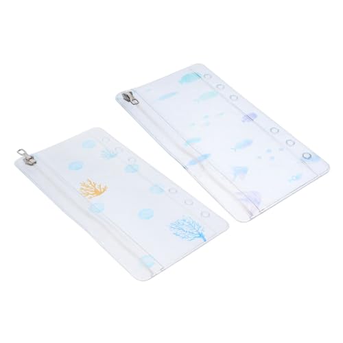 Operitacx 1 Satz Pvc Reißverschluss Taschen Für Budget Planer Wiederverwendbare Dokumenten Und Kartenhüllen Mit Klarsichtfenster Stabil Leicht Für Scrapbooking 2 Stück von Operitacx