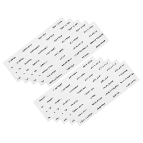 Operitacx 1 Satz Reise Flaschen Etiketten Transparente Wasserfeste Klassifizierungsaufkleber Für Hautpflegeprodukte Für Unterverpackung Und Einfache Organisation 20 Blatt von Operitacx