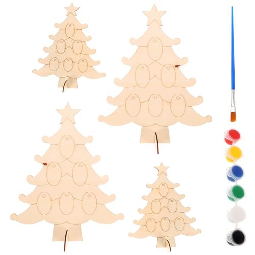 Operitacx 1 Satz Rustikales Holz Weihnachtsbaum Bastelset Unbemalte Holzscheiben für Diy Dekoration mit Acrylfarbe für Weihnachtliche Bastelprojekte und Kreative Gestaltung Operitacx 1 Satz Rustikales Holz Weihnachtsbaum Bastelset Unbemalte Holzscheiben für Diy Dekoration mit Acrylfarbe für Weihnachtliche Bastelprojekte und Kreative Gestaltung von Operitacx