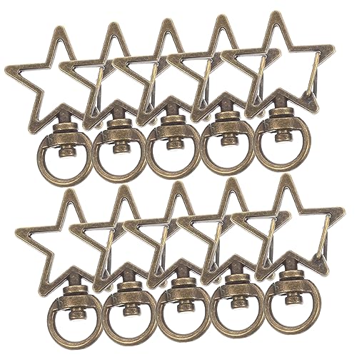 Operitacx 1 Satz Schlüsselanhänger Zubehör Karabinerhaken-drehverschluss Schlüsselketten Stichworte Schild Clip Schließe Hakenverschluss Aus Metall Lanyard-drehhaken Zinklegierung 10 Stück von Operitacx