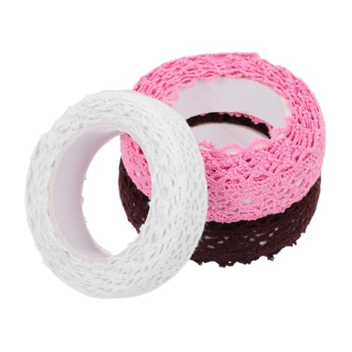 Operitacx 1 Satz Spitzenband Bastelband Größenzubehör Scrapbooking DIY Bänder Bastelband Spitzenmusterbänder Farbig Gemustert Zum Basteln Von Karten Klebestreifen 3Rollen Operitacx 1 Satz Spitzenband Bastelband Größenzubehör Scrapbooking DIY Bänder Bastelband Spitzenmusterbänder Farbig Gemustert Zum Basteln Von Karten Klebestreifen 3Rollen von Operitacx