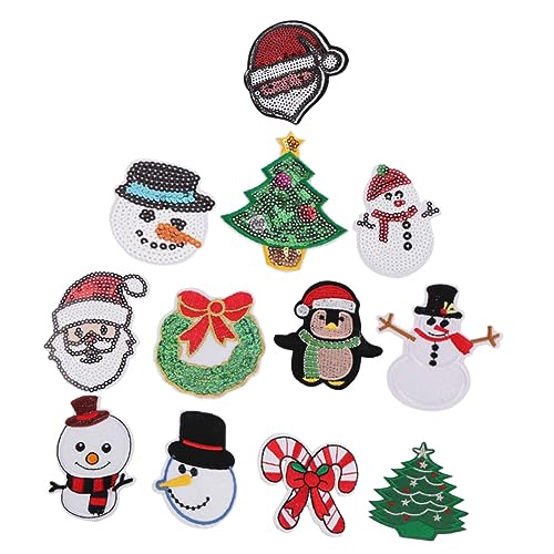 Operitacx 1 Satz Teiliges Bunte Schneemann Textilaufnäher Bestickte Diy Patches Strapazierfähiges Material Zum Aufbügeln Und Verzieren Von Kleidung Taschen Hüten Für Weihnachtsdeko 22 Stück von Operitacx