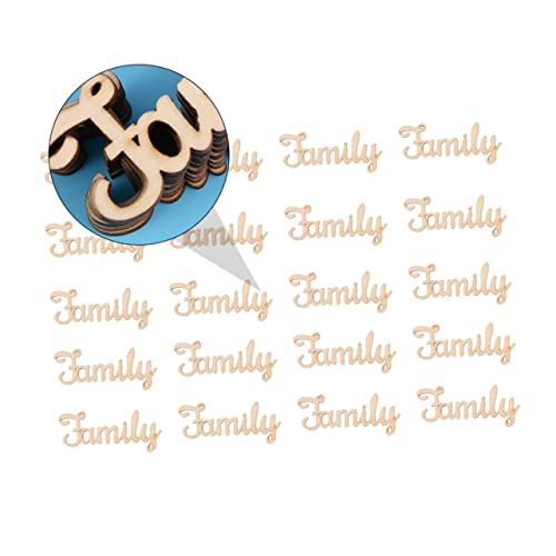 Operitacx 1 Satz Teiliges Family Letter Holzornament Aus Hochwertigem Holz Glatte Holzscheiben Mit Bohrung Zum Aufhängen Für Diy Bastelprojekte Party Und Weihnachtsdeko 20 Stück von Operitacx