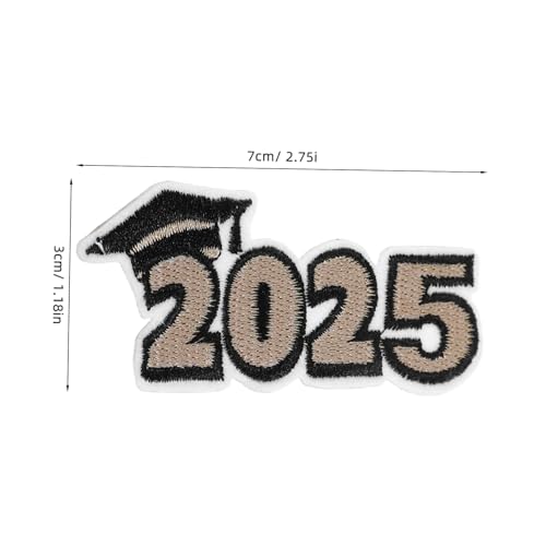 Operitacx 1 Satz Teiliges Graduation Bügelbilder Mit Bestickten Symbolen Für Diy Modeprojekte Vielseitige Eisen Abzeichen Für Jacken Hüte Und Kleidung Abschlussfeier Dekoration 6 Stück von Operitacx