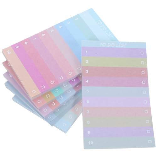 Operitacx 1 Satz Teiliges Regenbogen Notizbuch To Do Pad Für Büro Und Studium Kreatives Planung Notizbuch Mit Ansprechendem Design Vielseitig Einsetzbar Und Langlebig 12 Stück von Operitacx