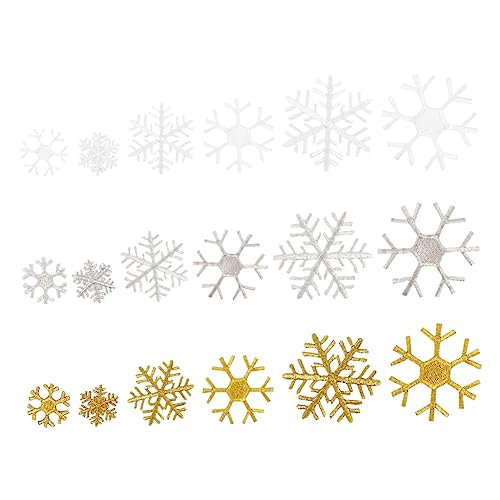 Operitacx 1 Satz Teiliges Schneeflocken Stoffapplikationen Bunte Weihnachtsdeko Patches Langlebige Stoffflicken Für Kleidung Diy Bastelprojekte Geschenkanhänger Und Festliche 18 Stück von Operitacx