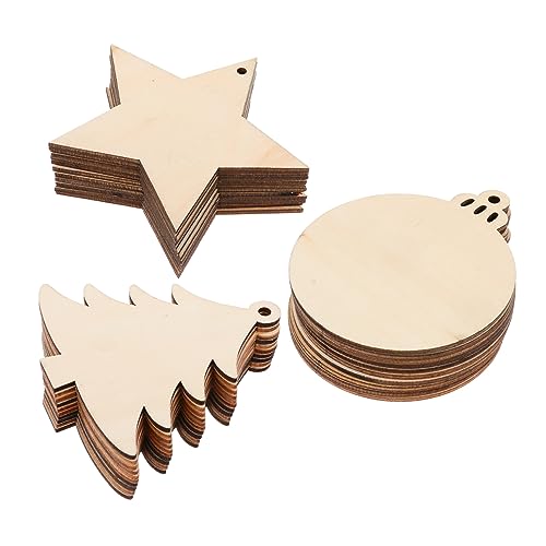 Operitacx 1 Satz Teiliges Weihnachts Holzanhänger Mit Runden Stern Und Kugel Motiven Diy Bastelset Für Individuelle Weihnachtsbaum Deko Bemalbar Zum Aufhängen An Baum Tür Fenster 30 Stück Operitacx 1 Satz Teiliges Weihnachts Holzanhänger Mit Runden Stern Und Kugel Motiven Diy Bastelset Für Individuelle Weihnachtsbaum Deko Bemalbar Zum Aufhängen An Baum Tür Fenster 30 Stück von Operitacx