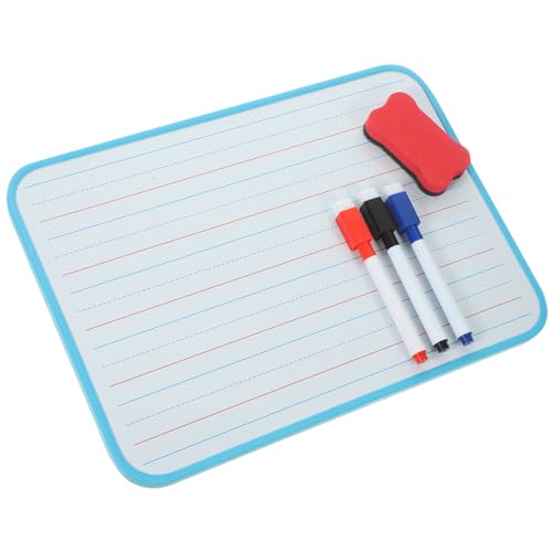 Operitacx 1 Satz Tragbares Whiteboard mit Blauer Umrandung Radiergummi und Whiteboard Markern und Schreibboard für Büro und Zuhause Zufällige Farbe von Operitacx