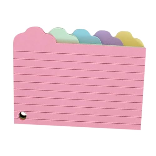 Operitacx 1 Satz Vokabelheft Aus Notizpapier Index Leere Karten Bunt Ungefüttert Material Karteikarten Notizbuch Ausgekleidete Memo -pads Karten Notieren Farbenfrohe Karteikarten 125blatt von Operitacx