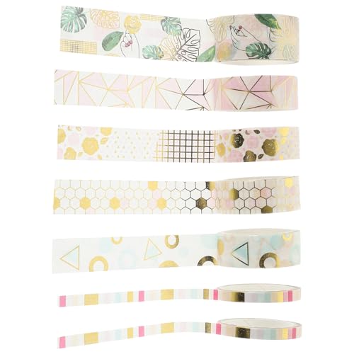 Operitacx 1 Satz Washi Tape Geometrisches Rolle Dekoratives Klebeband Für Scrapbooking Diy Notizbücher Und Aesthetic Bastelbedarf 7rolls von Operitacx