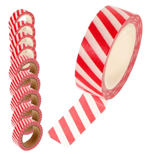 Operitacx 1 Satz Weihnachtliche Diy Klebebänder Kreative Papierbänder Für Scrapbooking Und Bastelprojekte Für Weihnachtsdekoration Und Verpackung 10 Rollen von Operitacx
