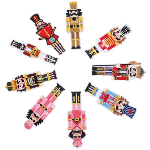 Operitacx 1 Satz Weihnachts Hu Tchen Stickerei Patches Niedliche Applikationen Zum Aufnähen Für Kleidung Taschen Und Diy Dekoration Zum Reparieren Und Verzieren Von Jeans Jacken Und 9 Stück von Operitacx