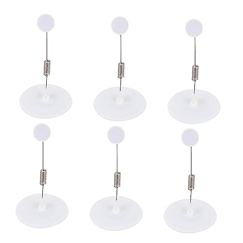 Operitacx 1 Satz Werbeclip Klebrig Etiketten Aufkleber-organizer Schild Stand Klebebandspender Tag-klemme Aufkleberanzeige Supermarkt-etikett Preisanzeige-clip Weiß Plastik 6 Stück von Operitacx