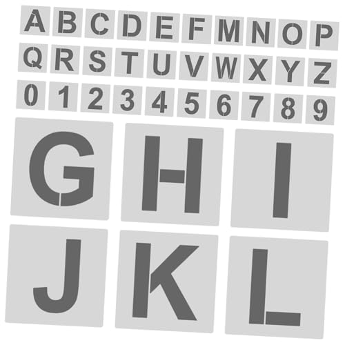Operitacx 1 Satz Wiederverwendbares Schablonen Set für Buchstaben und Zahlen Diy Leere Kunststoffvorlagen für Kreative und Bastelaktivitäten für Kunstprojekte Operitacx 1 Satz Wiederverwendbares Schablonen Set für Buchstaben und Zahlen Diy Leere Kunststoffvorlagen für Kreative und Bastelaktivitäten für Kunstprojekte von Operitacx