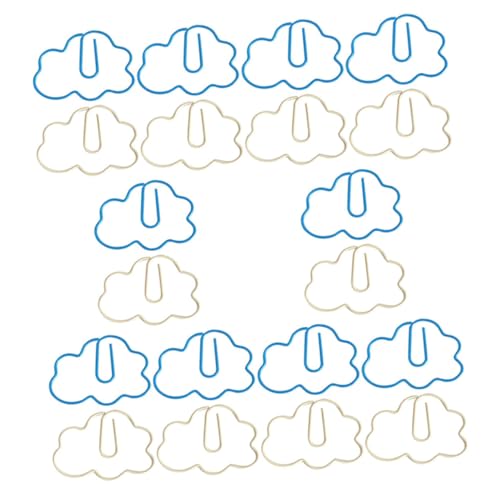 Operitacx 1 Satz Wolkenförmige Papierclips Aus Pvc Lustige Flexible Lesezeichen Und Multifunktionale Büroklammern Für Schule Büro Und Zuhause Himmelblau 20 Stück von Operitacx