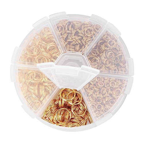 Operitacx 1 Schachtel Goldene Diy Eisenringe Robuste Schmuckteile für Schlüsselanhänger Anhänger Bastelzubehör Vielseitige Accessoires Operitacx 1 Schachtel Goldene Diy Eisenringe Robuste Schmuckteile für Schlüsselanhänger Anhänger Bastelzubehör Vielseitige Accessoires von Operitacx