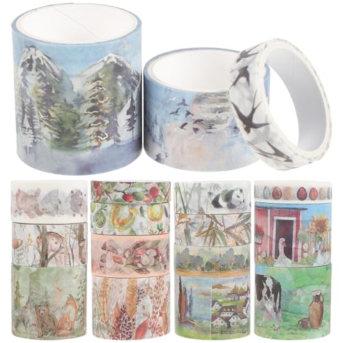 Operitacx 1 Schachtel Vintage Washi Tape für Scrapbooking Diy Projekte Einfach Abreißbar Stark Haftend für Kreative Bastelarbeiten und Journaling Teiliges für Vielseitige Anwendungen von Operitacx
