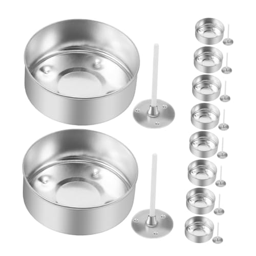 Operitacx 1 Set Aluminium-Kerzenbecher, 300 Teelichthalter mit 300 Dochten, Set für Bastelbedarf, Aluminium-Teelichtbecher und Dochte für Heimdekoration von Operitacx