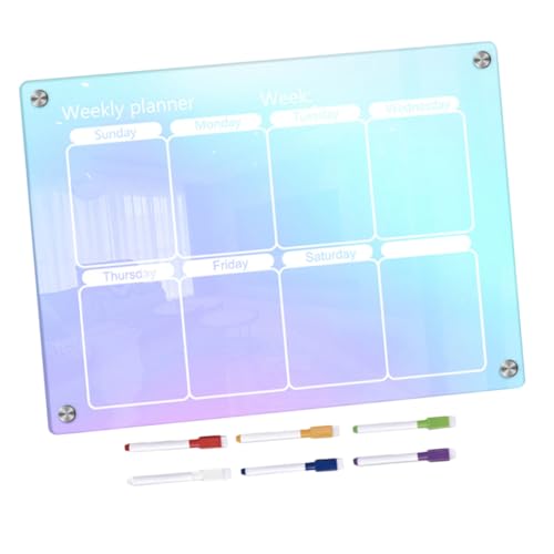 Operitacx 1 Set Handschriftliche Notiztafel Tagesplanungstafel Wöchentliches Whiteboard Planer Notizblock Planertafel Schreibtischtafeln Zeitplan Trocken Abwischbare Planerliste von Operitacx