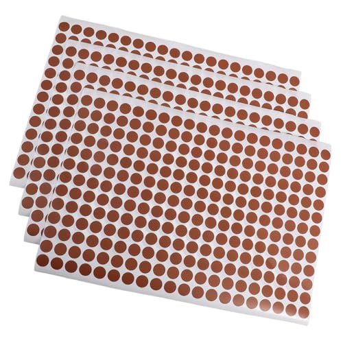 Operitacx 10 Blatt Runde Kupferplattenpapieretikett DOT -Aufkleber bunt Etiketten groß Kreise Gold Runde Punkt Beschriftungen klebrig Kleine Kreisaufkleber Aufkleber aus Kupferpapier Braun von Operitacx
