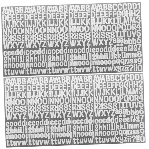Operitacx 10 Blatt Selbstklebende Buchstaben und Zahlenaufkleber in Silber Glitzernde Sticker für DIY Bastelprojekte Scrapbooking Grußkarten Geschenkverpackung Langlebige Leicht Ablösbare von Operitacx