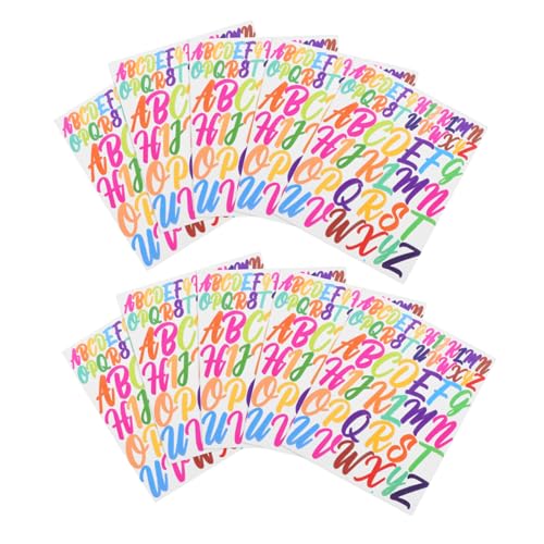 Operitacx 10 Blatt Selbstklebende Vinyl Buchstaben Aufkleber Adress und Straßennamen Sticker für DIY Scrapbooking Wasserfest und Langlebig Vielseitig Einsetzbar von Operitacx