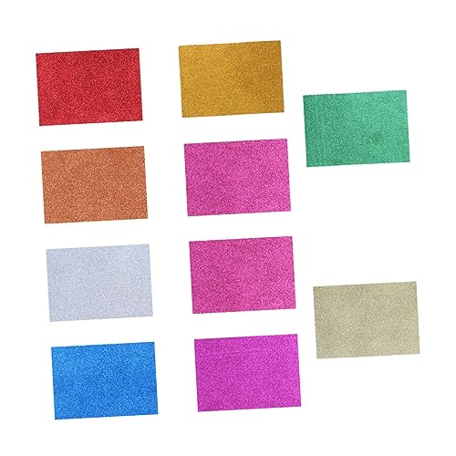 Operitacx 10 Blatt manuelles DIY-Material farbiges Papier Dekoration Bastelpapier Sammelalbum liefert glänzend scrapbook scrapbbok glitter paper DIY Bastelmaterial Papier für DIY Klapppapier von Operitacx