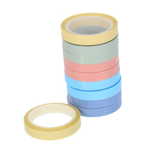 Operitacx 10 Rollen Abnehmbares Hochlighter Tape für Schule und Büro Klare Haftnotizen und Index Tabs Farben von Operitacx