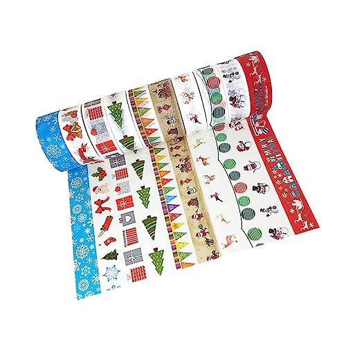 Operitacx 10 Rollen Weihnachts Washi Tape Papier Klebeband Abreißbar Langlebig Vielseitig für Scrapbook Kalender Diy Basteln Geschenkverpackung Zufällige Designs Pastellfarbig Rückstandsfrei Operitacx 10 Rollen Weihnachts Washi Tape Papier Klebeband Abreißbar Langlebig Vielseitig für Scrapbook Kalender Diy Basteln Geschenkverpackung Zufällige Designs Pastellfarbig Rückstandsfrei von Operitacx