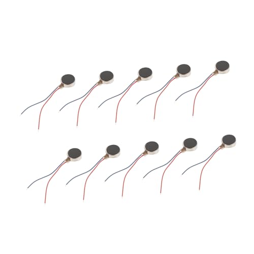 Operitacx 10 Stück 1 Vibrations -Motorzubehör Gleichspannungs Motor small engine DC-Mikromotoren Flache Motoren Kreativ kleine Motoren Vibrationsmotor Rostfreier Stahl Black von Operitacx
