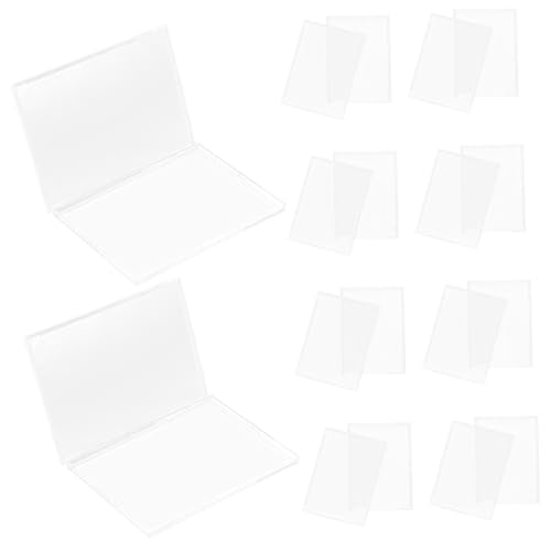 Operitacx 10 Stück Acryl Kartenhalter für Visitenkarten Transparente Schutzhülle für Spielkarten Fotos und Postkarten zur Aufbewahrung und Präsentation von Operitacx