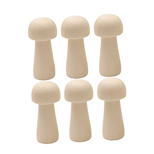 Operitacx 10 Stück DIY Holzpilz Malset Teiliges Unlackierte Holzfiguren zum Bemalen Kreative Bastelideen für DIY Projekte und Malaktivitäten von Operitacx