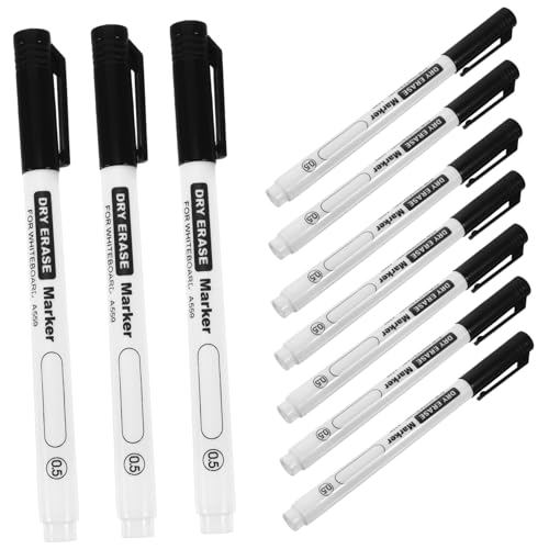 Operitacx 10 Stück Dünne Whiteboard Marker Abwischbare Stifte für Schule Büro und Zuhause für Lehrer und Kreative Anwendungen Spitze Schwarz Operitacx 10 Stück Dünne Whiteboard Marker Abwischbare Stifte für Schule Büro und Zuhause für Lehrer und Kreative Anwendungen Spitze Schwarz von Operitacx