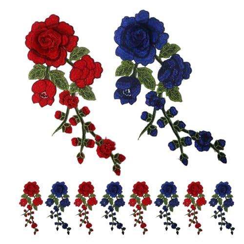 Operitacx 10 Stück Gestickter Spitzenaufnäher Nähzentörungen Sticked Stoff Spitzenapparat Blumenapplikationen Applikation mit Blumenstickerei Stickereiapplikationen Hemdpatches Polyester von Operitacx