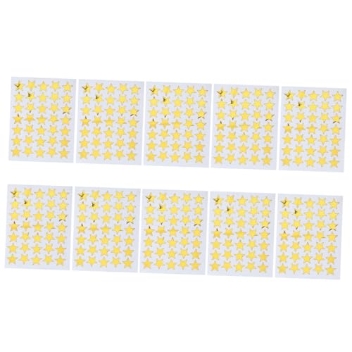 Operitacx 10 Stück Goldene PVC Fünf Punkte Stern Sticker Selbstklebend Ablösbar Glitzernde Belohnungsaufkleber für Schüler für Motivations und Belohnungssysteme im Schulalltag Operitacx 10 Stück Goldene PVC Fünf Punkte Stern Sticker Selbstklebend Ablösbar Glitzernde Belohnungsaufkleber für Schüler für Motivations und Belohnungssysteme im Schulalltag von Operitacx