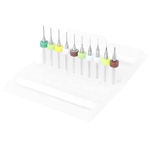 Operitacx 10 Stück Gravierbit Mikro Bohren Werkzeug Bohrbits Hartmetall Carbid -bohrer Cnc-bohrer Pcb-bohrer Zufällige Farbe von Operitacx