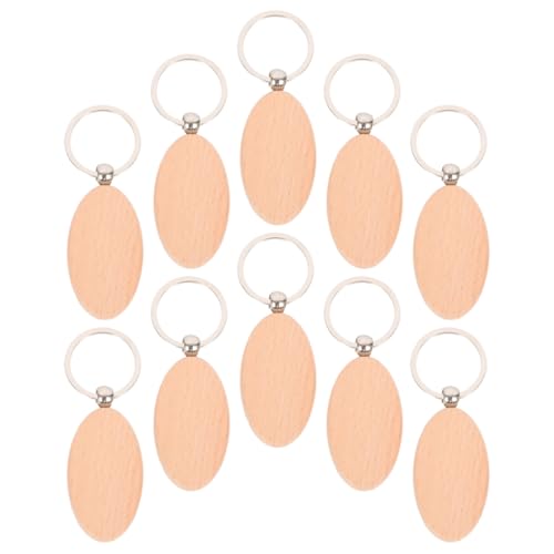 Operitacx 10 Stück Holz Schlüsselanhänger Diy Blanko Schlüsselanhänger zum Gravieren Ästhetische Holz Pendants für Kreative Projekte für und Dekoration von Operitacx