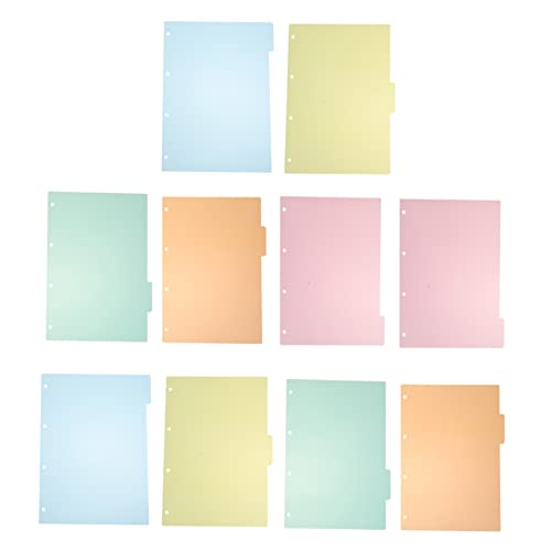 Operitacx 10 Stück Klassifikations-trenntafel Trennwände Für Aktenordner Klare Trennwände Kleiner Ordner Mit Trennwänden Trennwände Für Schulbedarf A5 Trennwände Farbige Etiketten Tab Papier von Operitacx