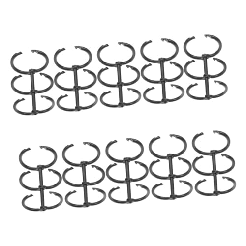 Operitacx 10 Stück Metall Buchbinderinge Ringbinder aus Legierung für Lose Scrapbooking und Büroorganisation Schwarz Vielseitig Einsetzbar und Langlebig von Operitacx