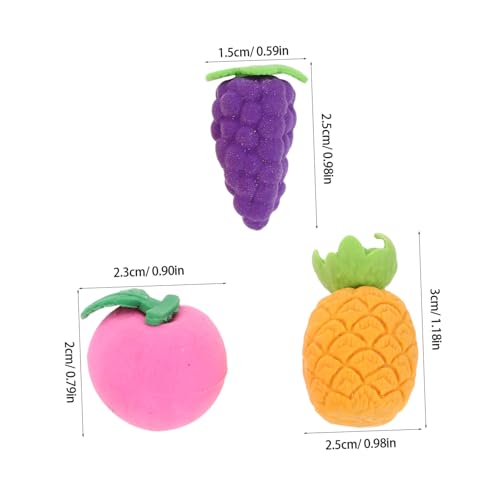 Operitacx 10 Stück Mini Frucht Gemüse Radiergummis Cartoon Radierer für Schnelles Entfernen von Bleistiftmarkierungen Schulbelohnung und Partygeschenk Handliche für Schreibtisch und von Operitacx