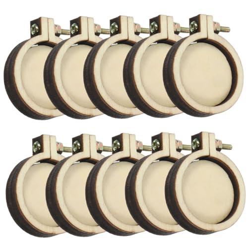 Operitacx 10 Stück Mini Stickrahmen Holz für Kreuzstich Runde Fixierbare Nähzubehör für DIY Projekte für Handarbeiten und Wanddekorationen Operitacx 10 Stück Mini Stickrahmen Holz für Kreuzstich Runde Fixierbare Nähzubehör für DIY Projekte für Handarbeiten und Wanddekorationen von Operitacx
