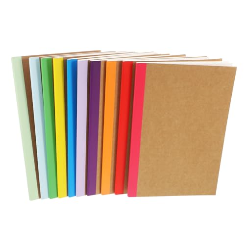 Operitacx 10 Stück Notizbuch aus Kraftpapier einfacher Notizblock für Studenten Schulnotiz tagebuch notizbuch der schüler leuchtendes Tagebuch Reisetagebuch Einband aus Kraftpapier von Operitacx