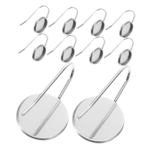 Operitacx 10 Stück Ohrhaken Bezel Trays DIY Schmuck Zubehör Runde Basis für Ohrringe Vintage Design für Schmuckherstellung Innendurchmesser Operitacx 10 Stück Ohrhaken Bezel Trays DIY Schmuck Zubehör Runde Basis für Ohrringe Vintage Design für Schmuckherstellung Innendurchmesser von Operitacx