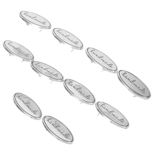 Operitacx 10 Stück Oval Etiketten mit Unterlegscheiben Handgemachte Kleidungsetiketten für DIY Crafts Taschen Jeans und Schuhe Robuste Dekorative Labels für Stilvolle Operitacx 10 Stück Oval Etiketten mit Unterlegscheiben Handgemachte Kleidungsetiketten für DIY Crafts Taschen Jeans und Schuhe Robuste Dekorative Labels für Stilvolle von Operitacx