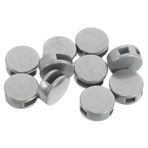 Operitacx 10 Stück Pack Metall Kordelstopper Sicherheitsverschluss für Diy Projekte Taschen Modeaccessoires Elastische Endkappen für Kreative Anwendungen Vielseitige Verwendung von Operitacx